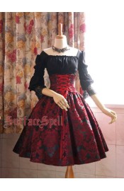 Surface Spell Gothic Lady In Darkness Jacquard Corset Skirt